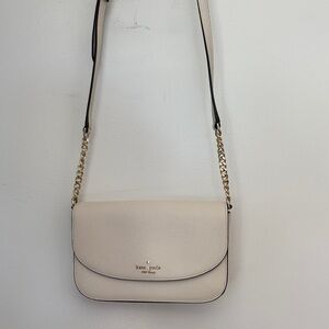 Kate Spade Cream Crossbody Bag with Gold Chain